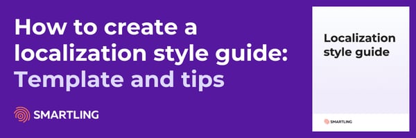 How to create a localization style guide Template and tips=